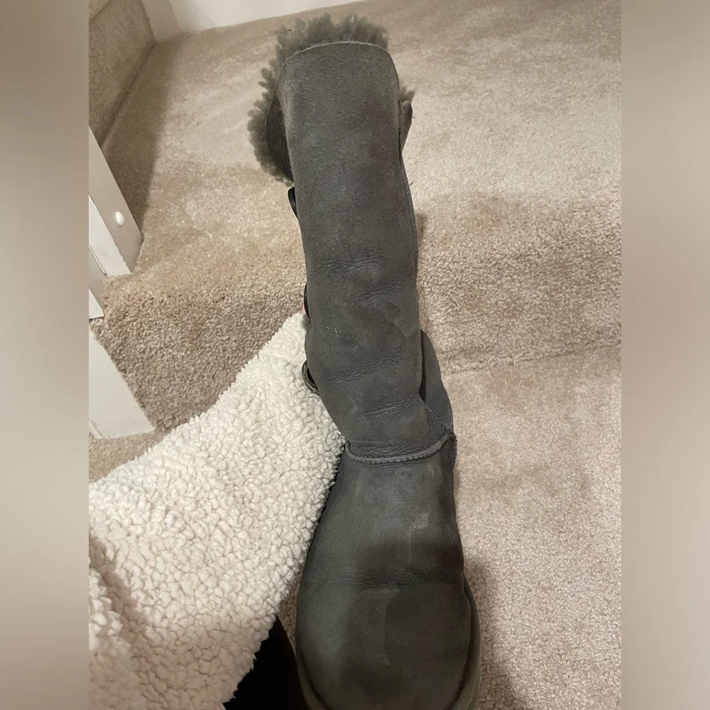 UGG Grey Bailey Button Boots - Picture 9 of 15